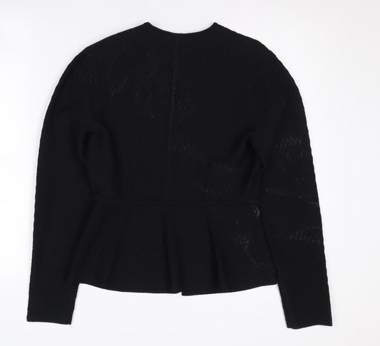 L.K. Bennett Women's Black Blazer S Shawl Collar