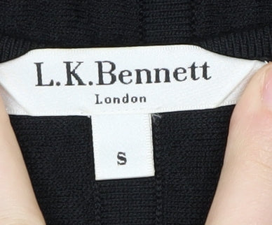 L.K. Bennett Women's Black Blazer S Shawl Collar