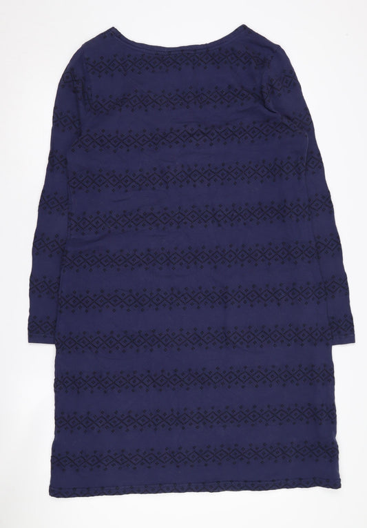 White Stuff Women's Blue Cotton Dress, Size 16