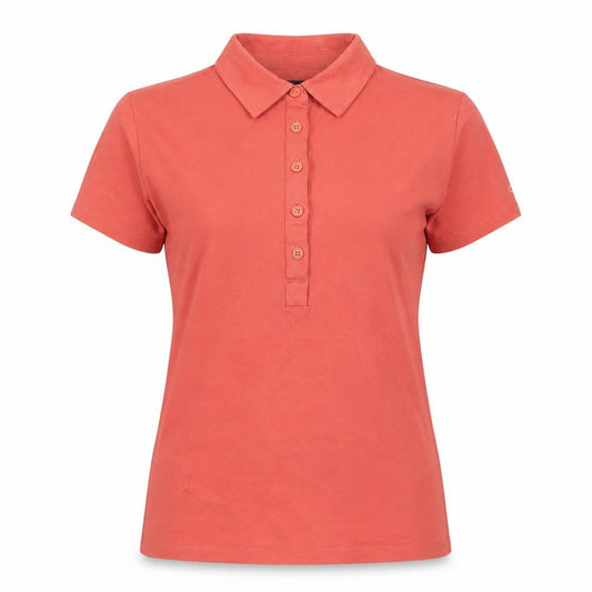 Womens UK Size M Calvin Klein Red Cotton Blend Polo