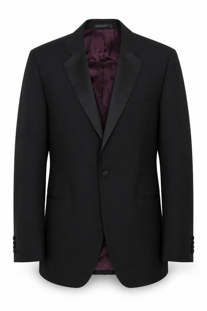 Mens 38 Chest Regular Pierre Cardin Black Notch Blazer