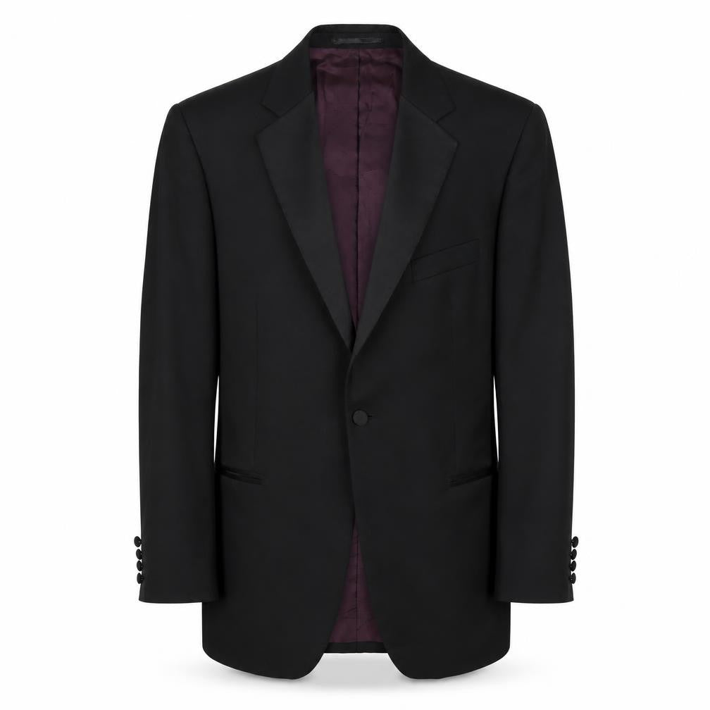 Mens 40 Chest Regular Pierre Cardin Black One-Button Blazer