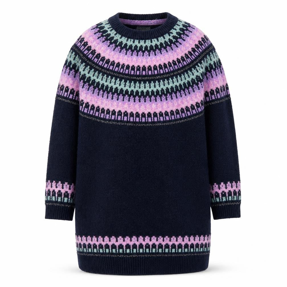 FatFace Girls Fair Isle Jumper, Multicoloured, Size 9-10