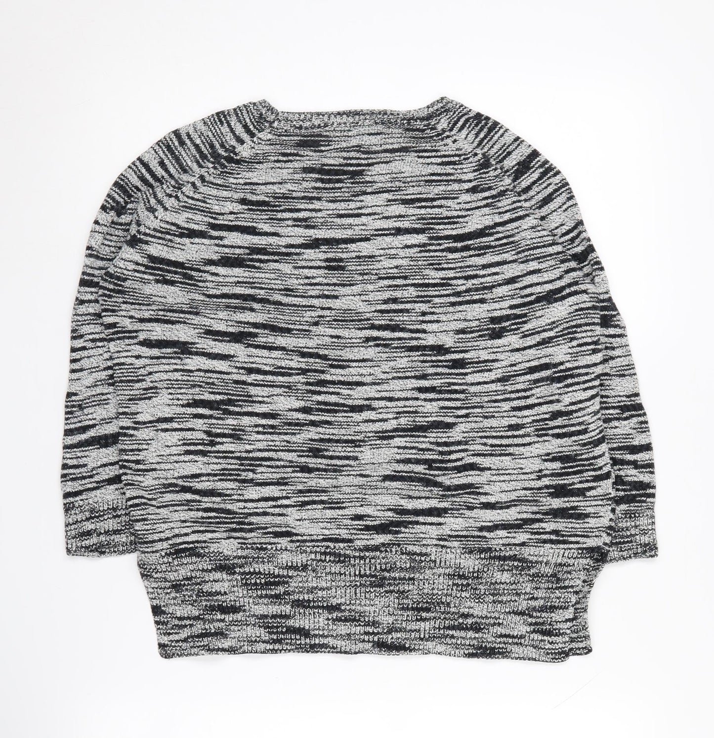 Whistles Women's Black & Grey Crew Neck Jumper Size 12