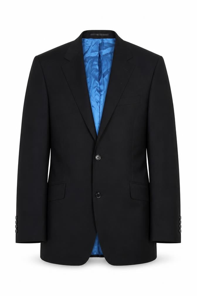 Mens 40 Chest Regular Daniel Hechter Black Two-Button Blazer