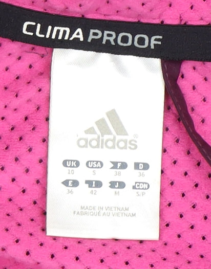 Adidas Women's Purple Windbreaker Jacket Size 10