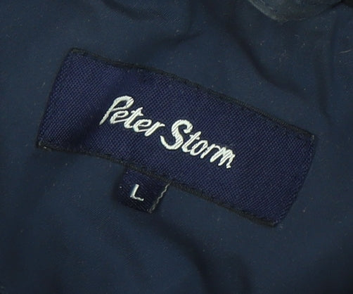 Peter Storm Men's Blue L Waterproof Rain Coat