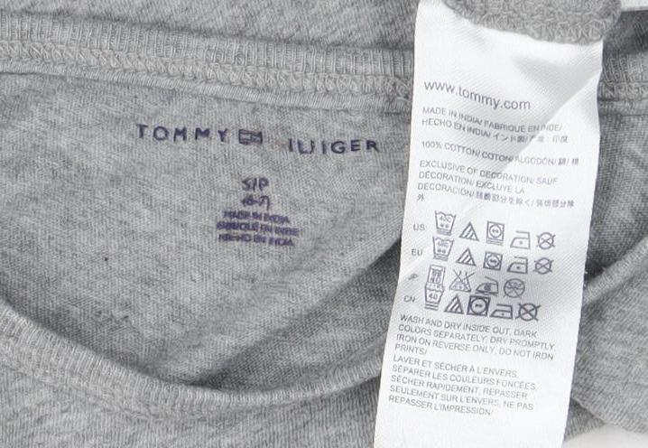 Tommy Hilfiger Girls Grey Graphic T-Shirt M