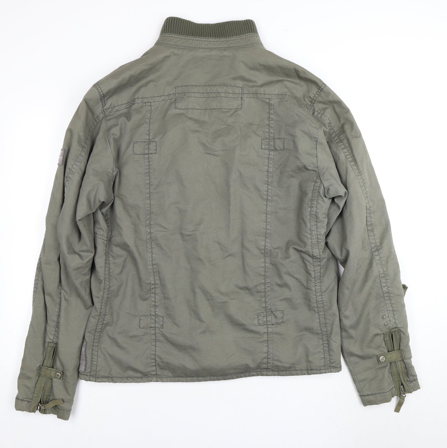 Firetrap Green Bomber Jacket 2XL Unisex Zip Casual