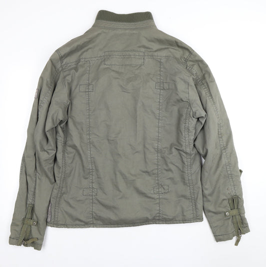 Firetrap Green Bomber Jacket 2XL Unisex Zip Casual