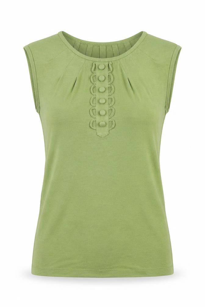 Womens UK Size M Banana Republic Green Rayon Blend Blouse