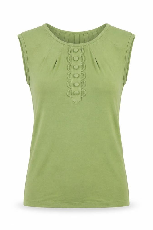Womens UK Size M Banana Republic Green Rayon Blend Blouse