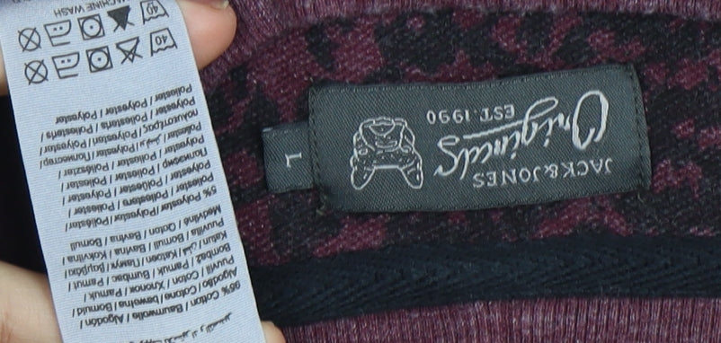 Jack & Jones Men's Red Pullover Sweatshirt L