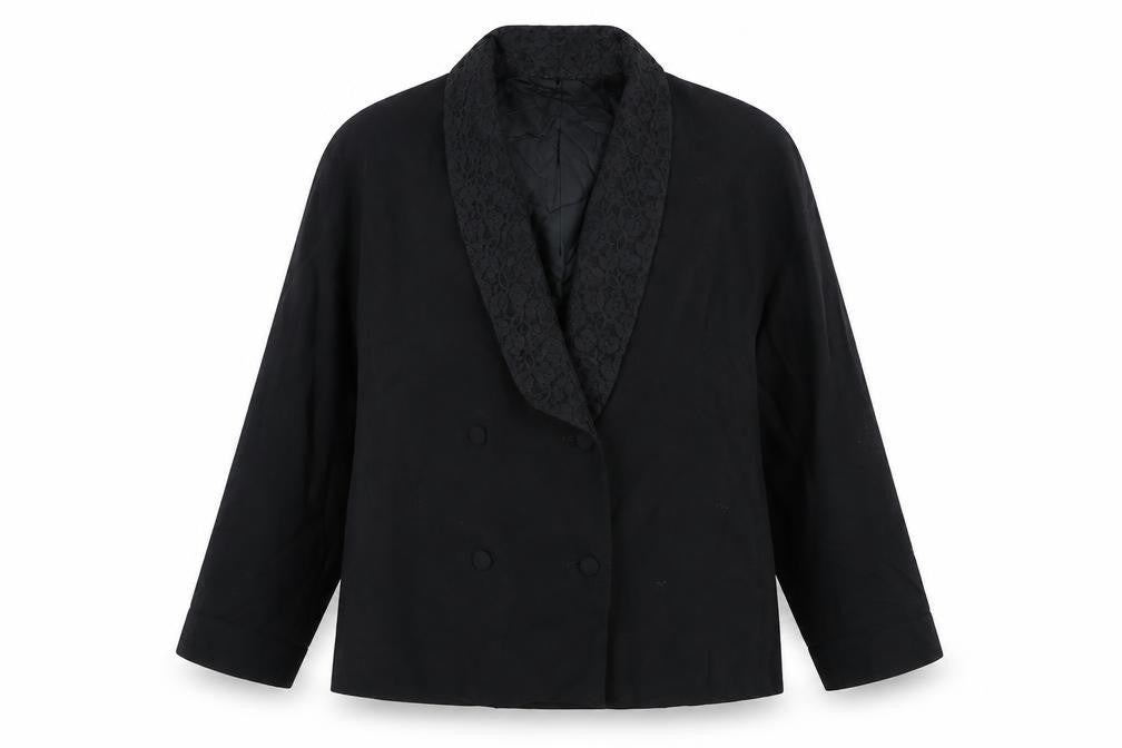 Laura Ashley Women's Black Wool Tuxedo Blazer Size 14