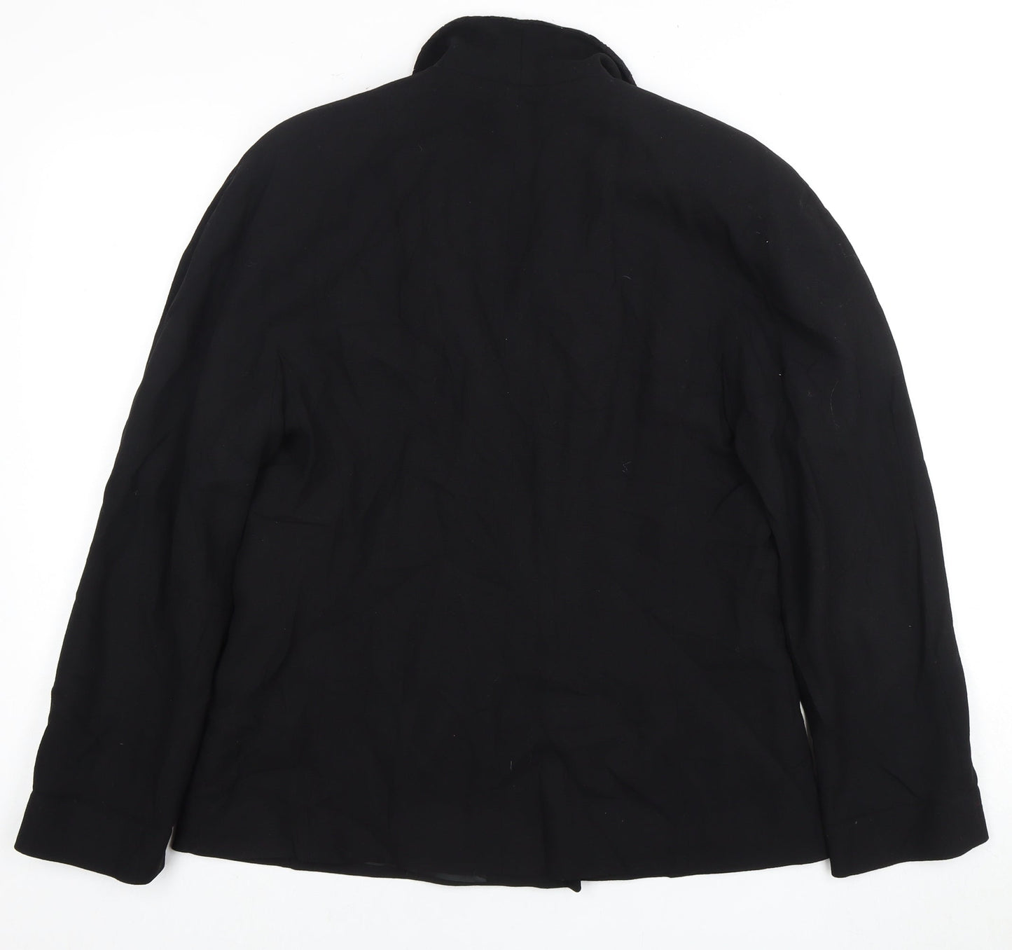 Laura Ashley Women's Black Wool Tuxedo Blazer Size 14