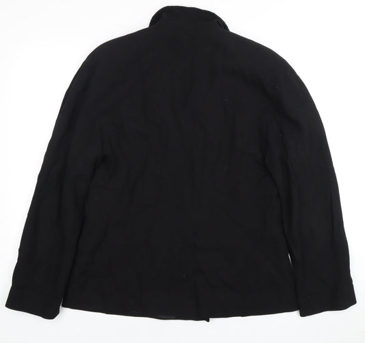 Laura Ashley Women's Black Wool Tuxedo Blazer Size 14