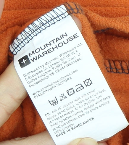 Mountain Warehouse Men's S Orange Fleece Pullover Sweatshirt