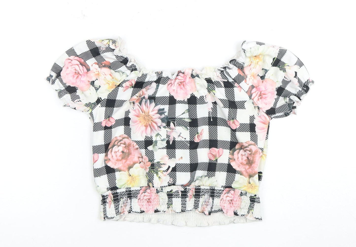 Firetrap Girls Floral Check Off-Shoulder Top 11-12 Years