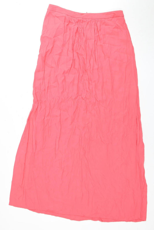 Vera Moda Women's Pink A-Line Midi Skirt Size 10