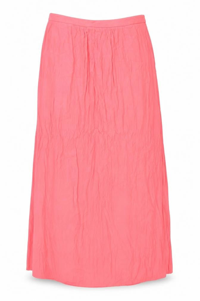 Front view of Vera Moda Women's Pink A-Line Midi Skirt, size 10