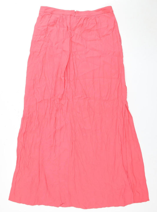 Vera Moda Women's Pink A-Line Midi Skirt Size 10