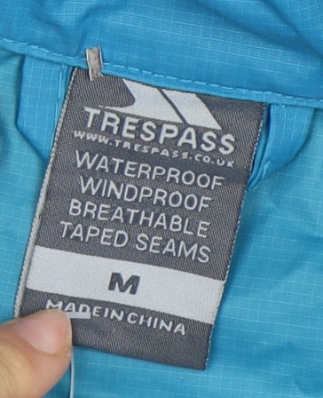 Trespass Women's Blue Mid-Length Rain Jacket M