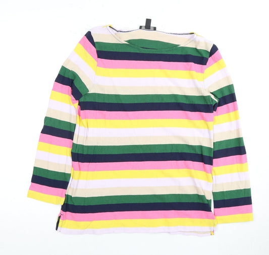 J.Crew Women's Multicoloured Striped T-Shirt S