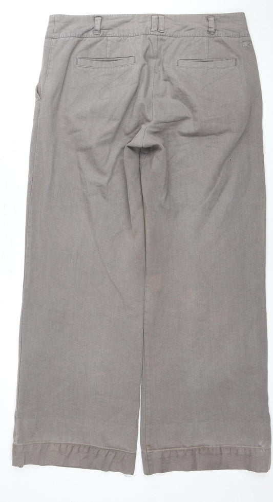 Fat Face Women's Brown Straight Trousers, Size 14