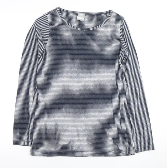 Trespass Women's Blue Striped XS Long Sleeve T-Shirt