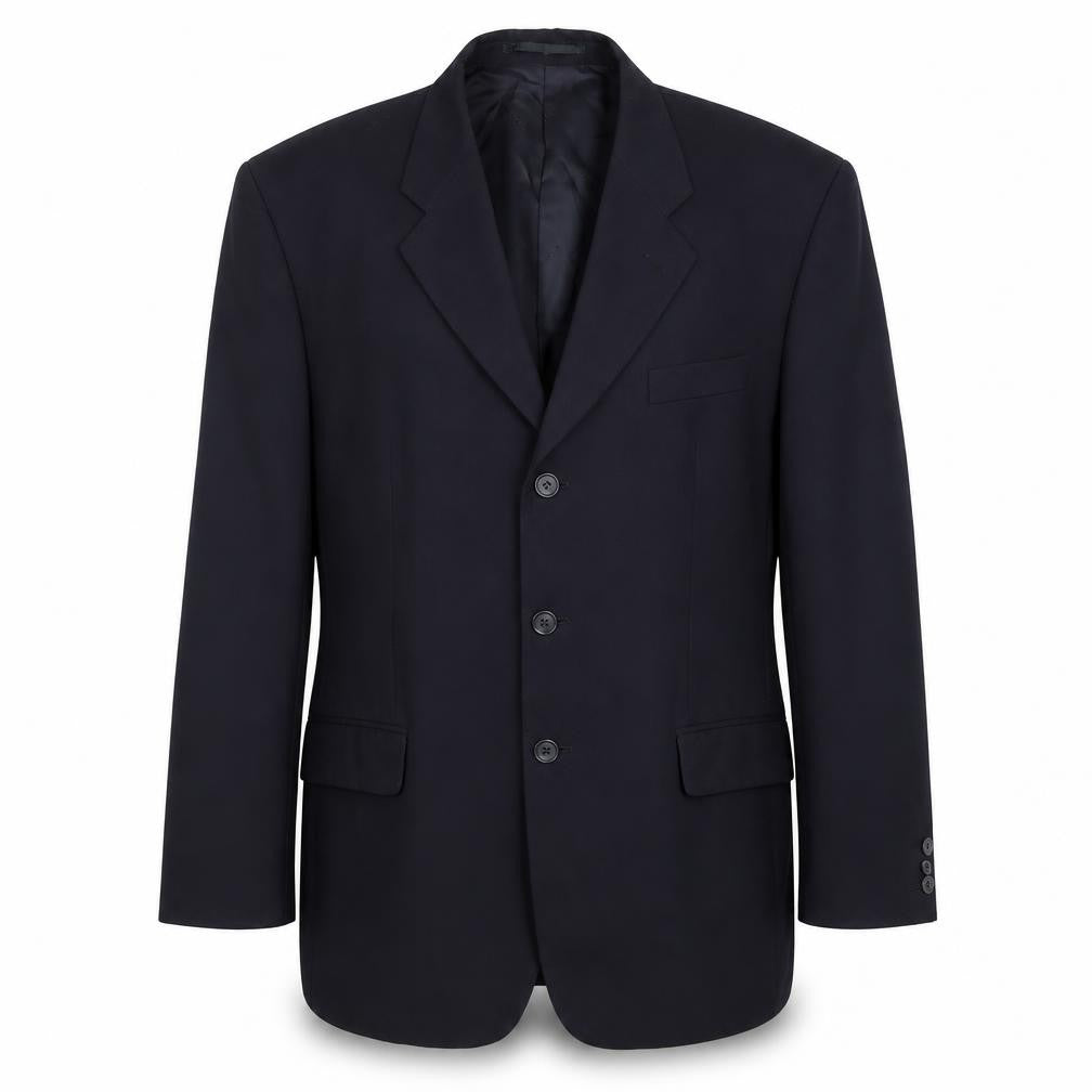 Mens 42 Chest Regular Pierre Cardin Blue Three-Button Suit Jacket