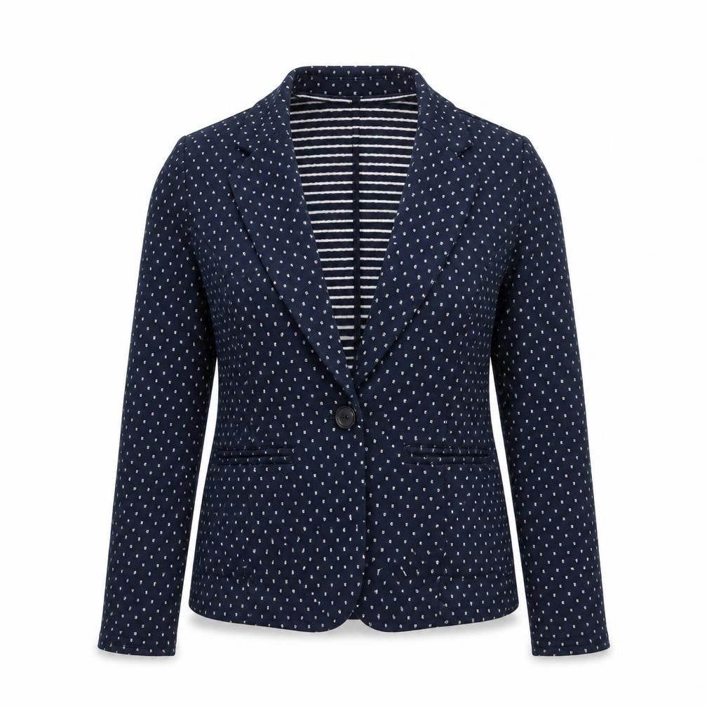 Kew Women's Blue Polka Dot Blazer XS