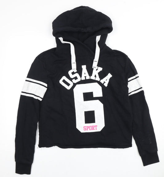 Superdry Women's Black XS Pullover Hoodie with Logo