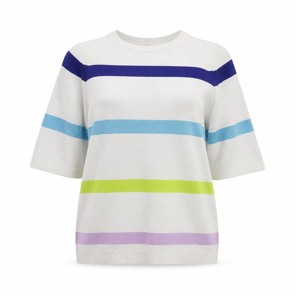 Marks and Spencer Women's Multicoloured Striped Pullover - S