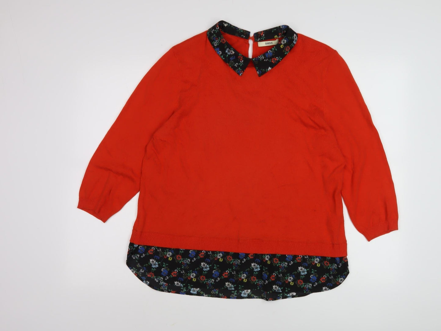 Oasis Women's Red Pullover Jumper, Size L, Casual