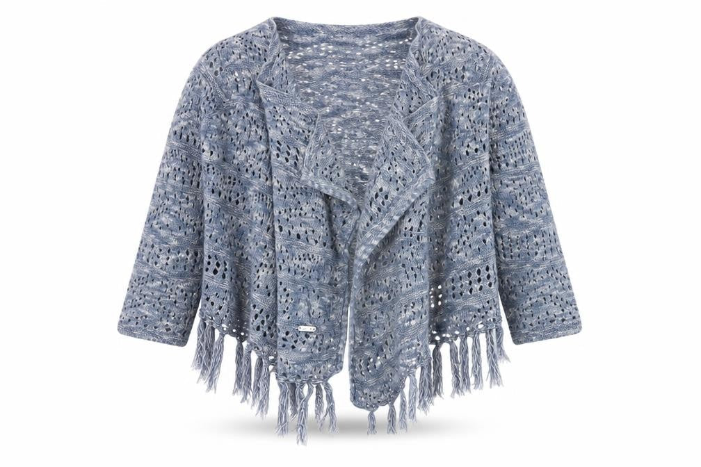 Colloky Girls’ Grey Wrap Jumper 4 Years - Stylish & Lightweight