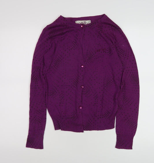 Animal Women's Purple Long Sleeve Cardigan