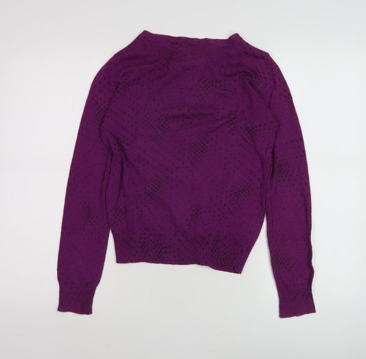 Animal Women's Purple Long Sleeve Cardigan
