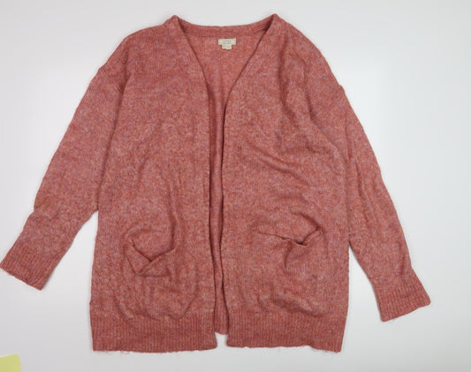 Fat Face Women's Pink Cardigan - Size 16, Knit Open