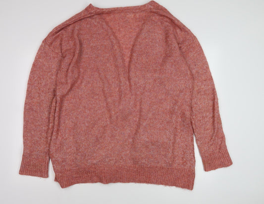 Fat Face Women's Pink Cardigan - Size 16, Knit Open