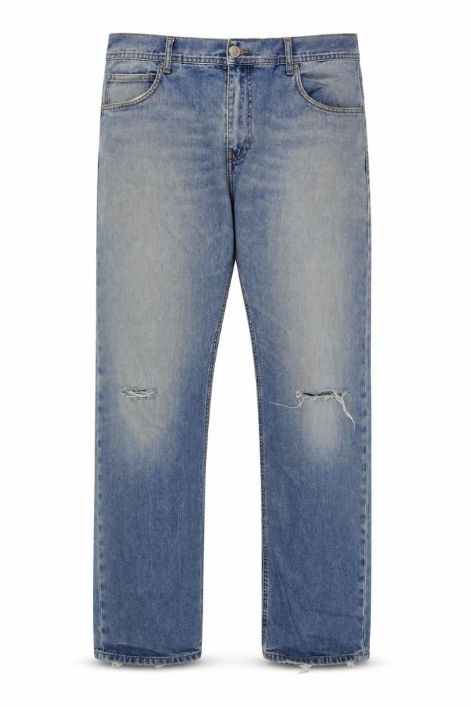Zara Men’s Blue Distressed Straight Jeans 38