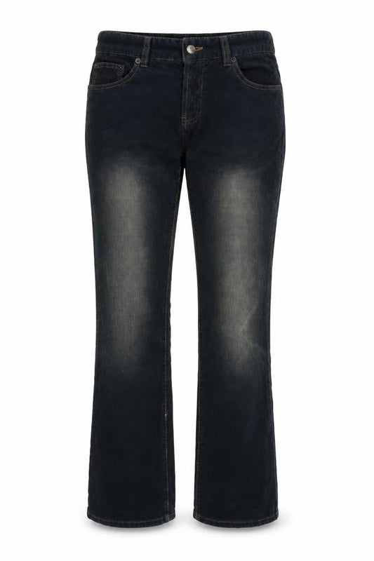 DKNY Men's Black Cropped Corduroy Trousers, Size 26