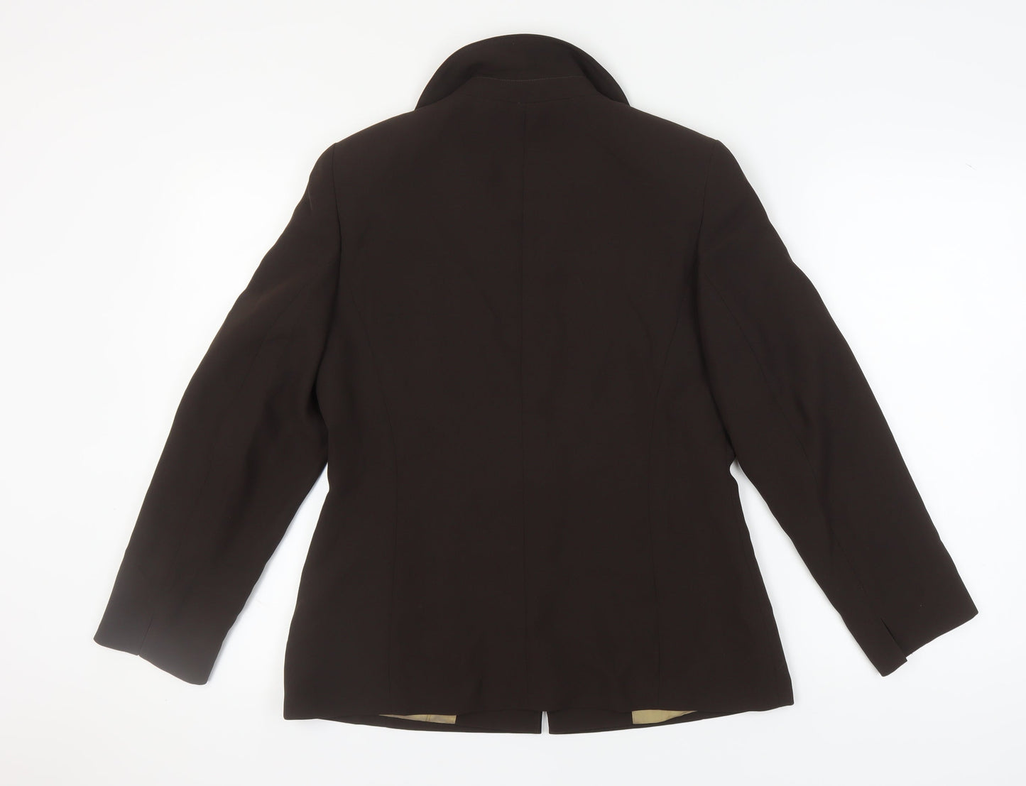 Amaranto Brown Women's Blazer Size 12 Long Sleeve