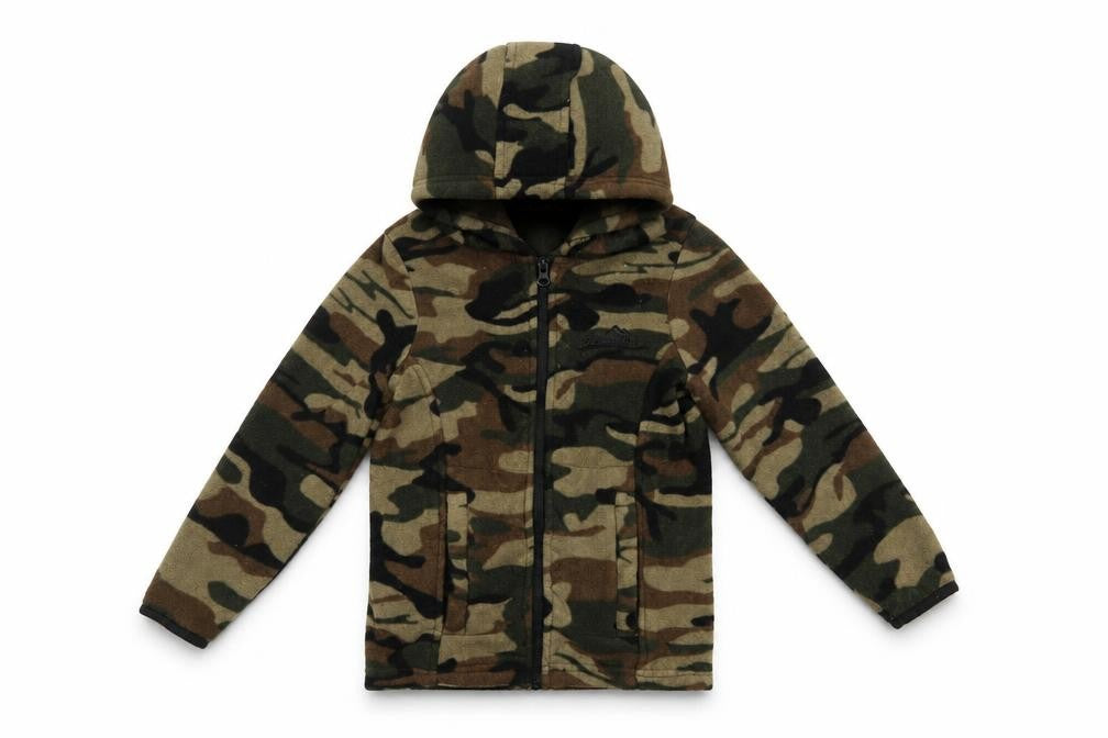 Peter Storm Boys Camo Full Zip Fleece Hoodie 3-4 Years