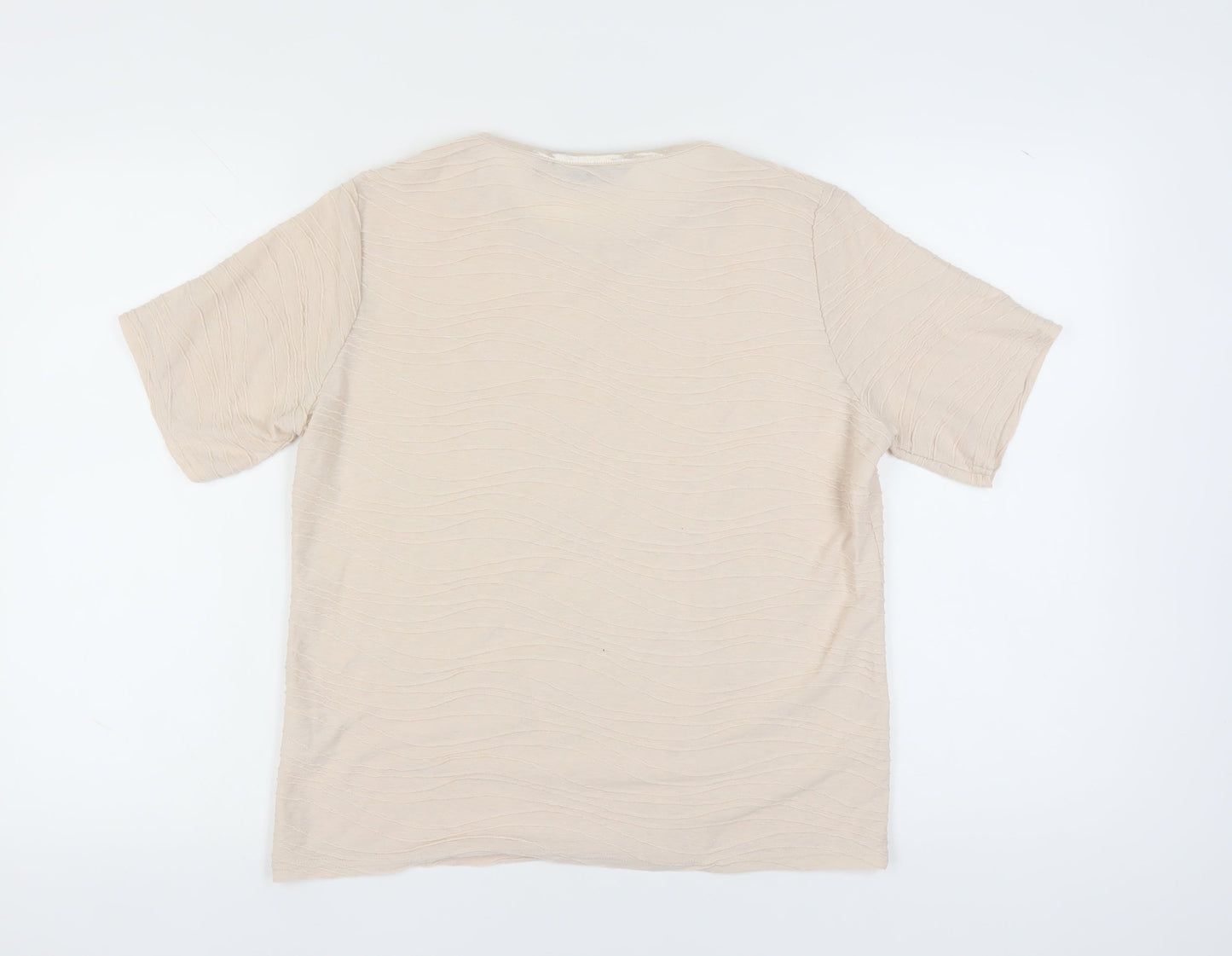 Honor Millburn Women's Beige Short Sleeve Top M