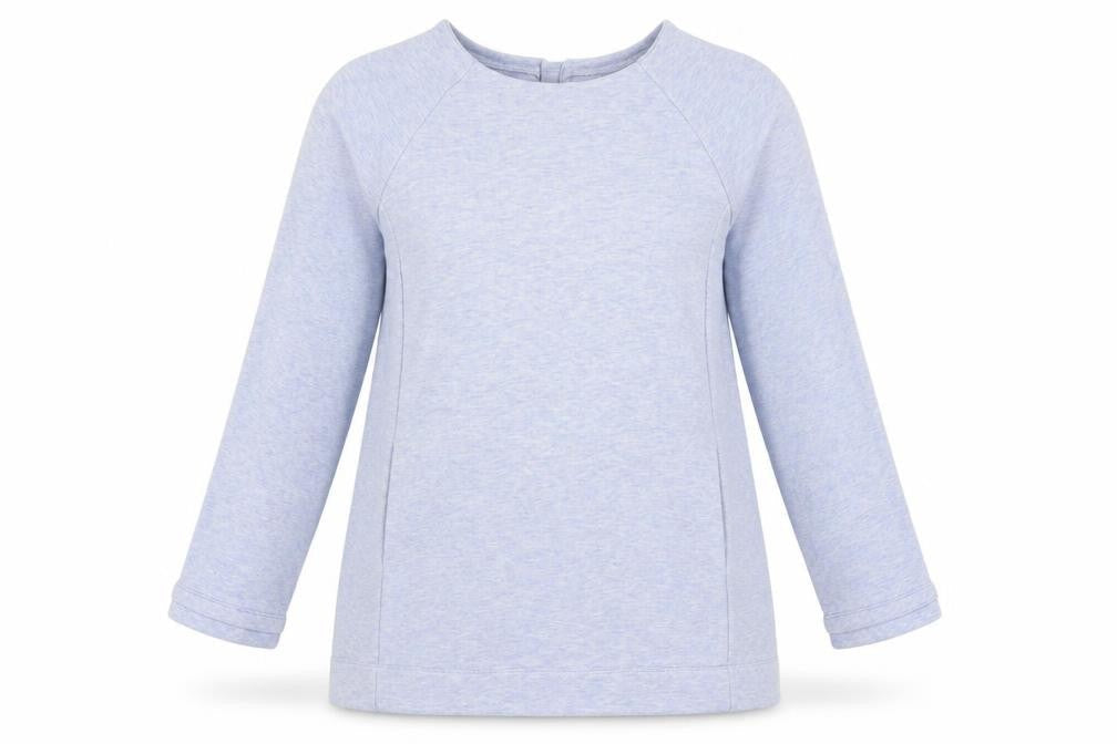 Front view of Long Tall Sally Women's Blue XS Sweatshirt, Tall Casual