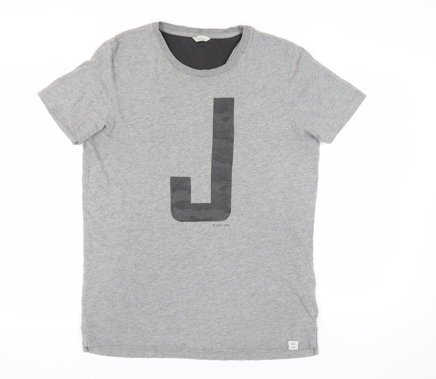 Jack & Jones Men's Grey M Crew Neck T-Shirt