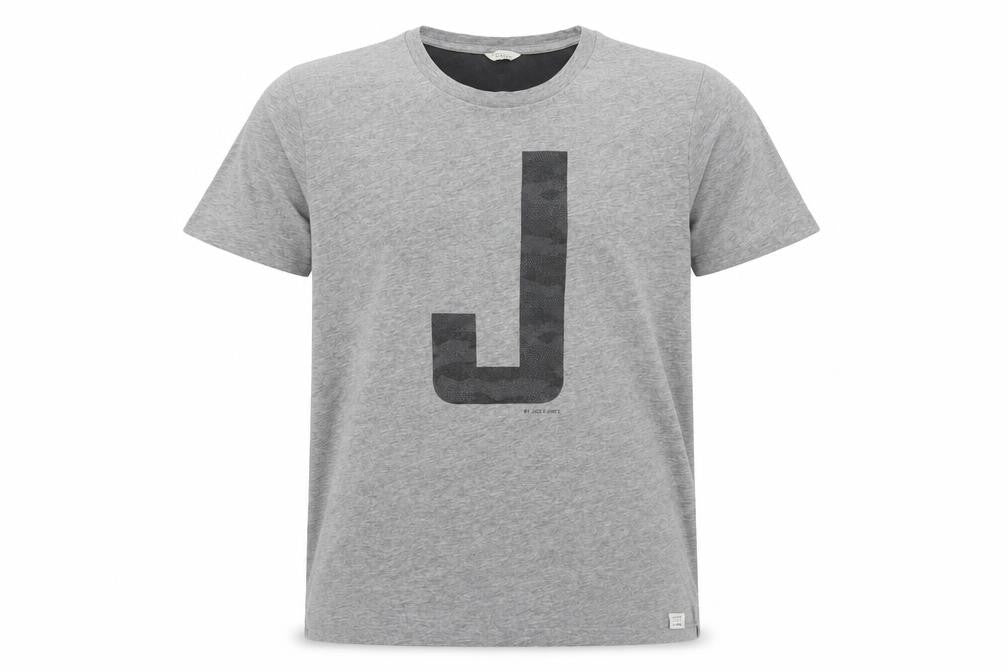 Mens UK Size M JACK & JONES Grey  Cotton Blend T-Shirt