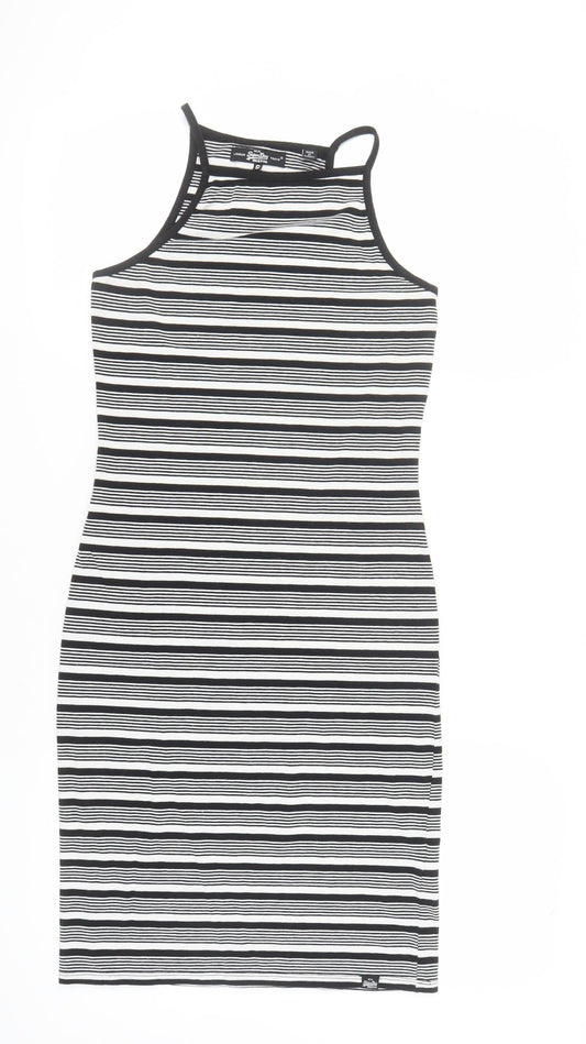 Superdry Women's Black Striped Dress Small
