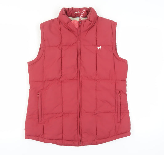 Joules Women's Red Quilted Waistcoat Size 12