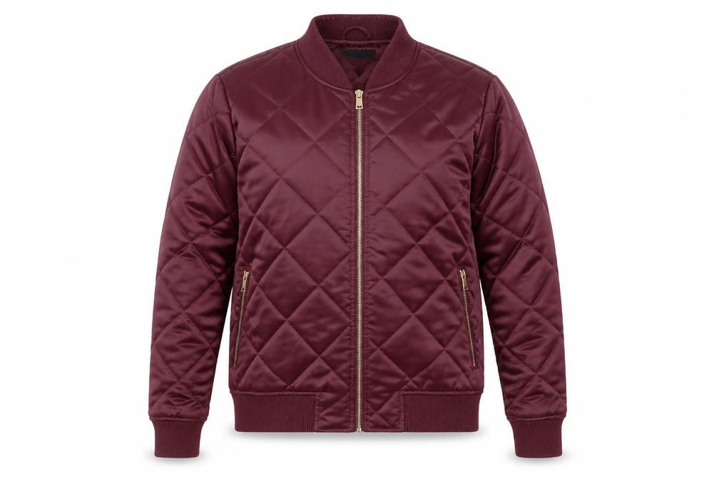 New Look Womens Red Quilted Bomber Jacket Size 18